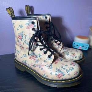 Yellow Floral Dr. Martens